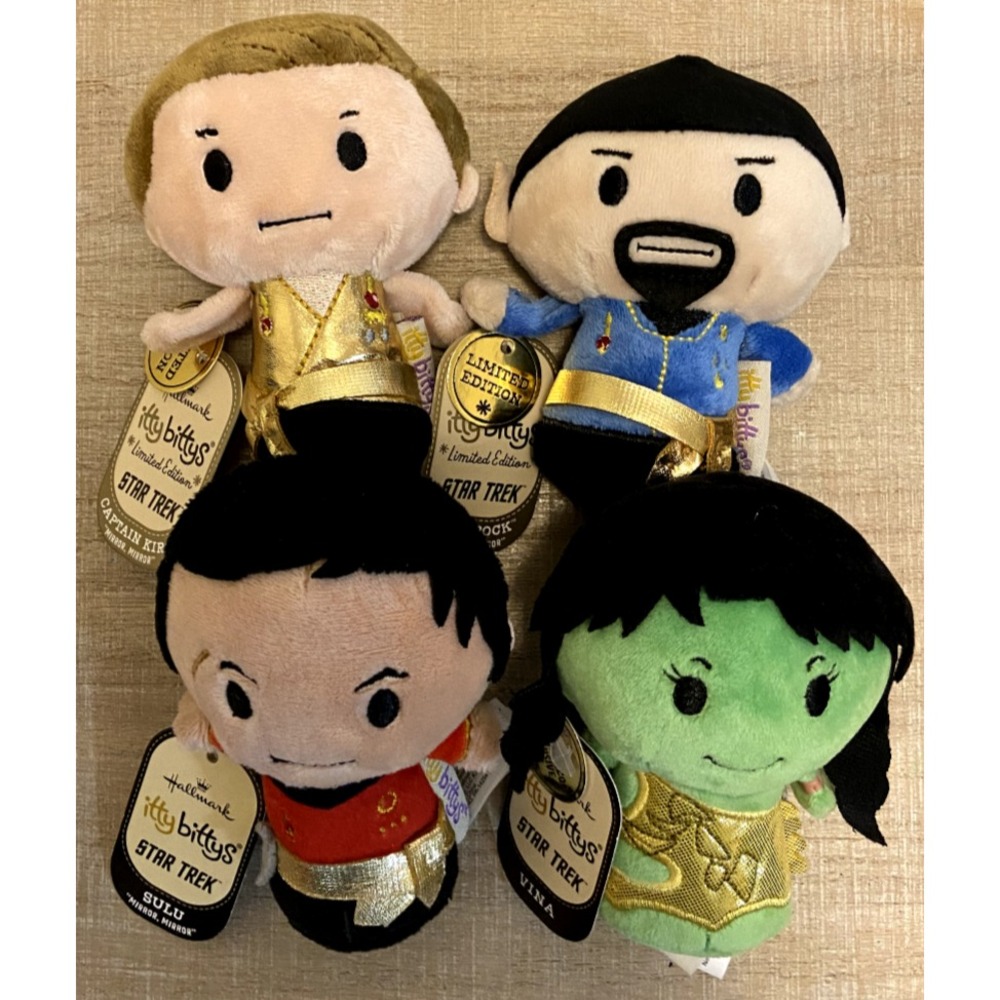 CAPTAIN KIRK MR. SPOCK SULU VINA Itty Bittys Star Trek Plush Toys NWT